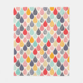 Raindrop Pop Art Dot Muster Fleecedecke (Vorderseite)