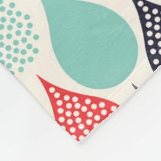 Raindrop Pop Art Dot Muster Fleecedecke (Ecke)