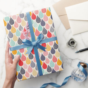 Raindrop Pop Art Dot Muster Geschenkpapier