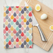 Raindrop Pop Art Dot Muster Geschirrtuch (Viertel Falte)