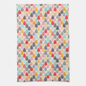 Raindrop Pop Art Dot Muster Geschirrtuch (Vertikal)