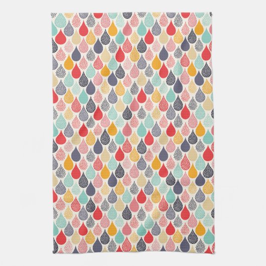Raindrop Pop Art Dot Muster Geschirrtuch (Vertikal)