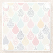 Raindrop Pop Art Dot Muster Glasuntersetzer (Rückseite)