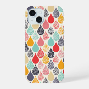 Raindrop Pop Art Dot Muster iPhone 15 Hülle