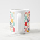 Raindrop Pop Art Dot Muster Jumbo-Tasse (Rückseite)