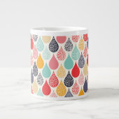 Raindrop Pop Art Dot Muster Jumbo-Tasse (Vorderseite)