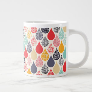 Raindrop Pop Art Dot Muster Jumbo-Tasse
