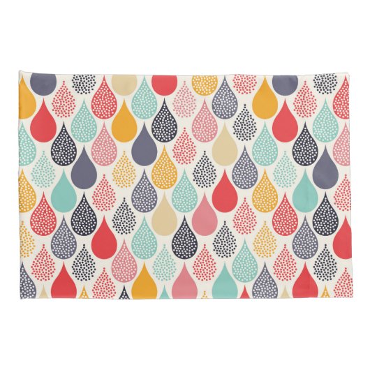 Raindrop Pop Art Dot Muster Kissenbezug (Rückseite-Rechts)