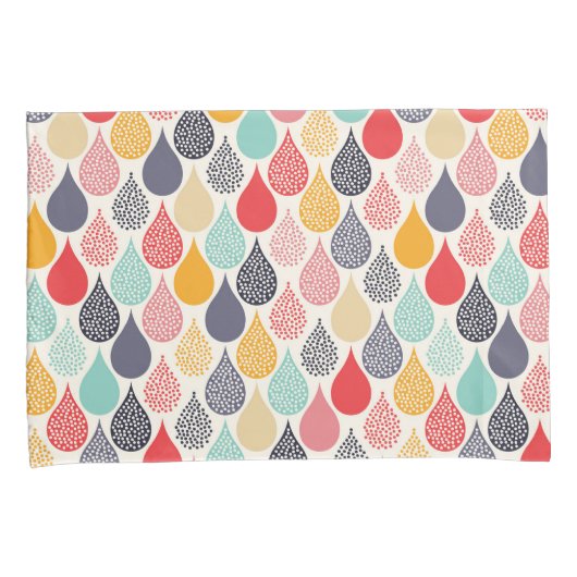 Raindrop Pop Art Dot Muster Kissenbezug (Vorderseite-Rechts)