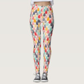 Raindrop Pop Art Dot Muster Leggings (Vorderseite)