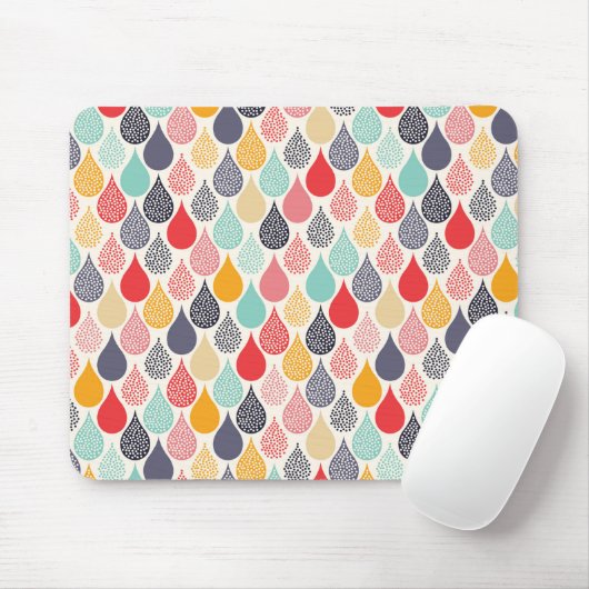 Raindrop Pop Art Dot Muster Mousepad (Mit Mouse)
