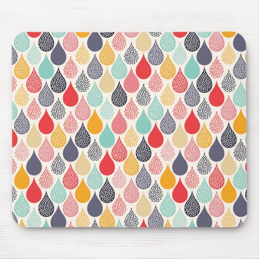 Raindrop Pop Art Dot Muster Mousepad (Vorne)