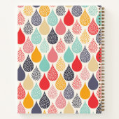 Raindrop Pop Art Dot Muster Notizblock (Rückseite)