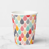 Raindrop Pop Art Dot Muster Pappbecher (Links)
