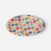 Raindrop Pop Art Dot Muster Pappteller (Schrägansicht)