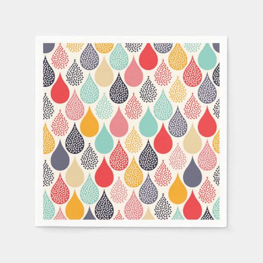 Raindrop Pop Art Dot Muster Serviette (Vorderseite)