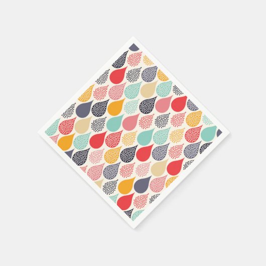 Raindrop Pop Art Dot Muster Serviette (Ecke)