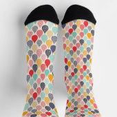 Raindrop Pop Art Dot Muster Socken (Oben)