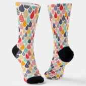 Raindrop Pop Art Dot Muster Socken (Gewinkelt)
