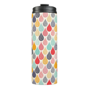 Raindrop Pop Art Dot Muster Thermosbecher