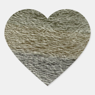 Raindrop Ripples Abstrakte Naturfotografie Herz-Aufkleber
