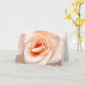 Raindrop rose greeting card karte (Gelbe Blume)