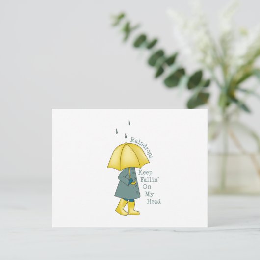 Raindrop-Sprichwort Postkarte (Stehend Vorderseite)