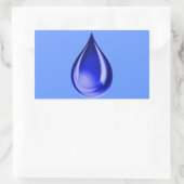 RAINDROP TEARS GRAPHICS LOGO ICON WASSER DROPLETTE RECHTECKIGER AUFKLEBER (Tasche)