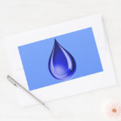 RAINDROP TEARS GRAPHICS LOGO ICON WASSER DROPLETTE RECHTECKIGER AUFKLEBER (Umschlag)