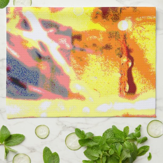 Raindrops Abstrakt Geschirrtuch (Gefaltet)