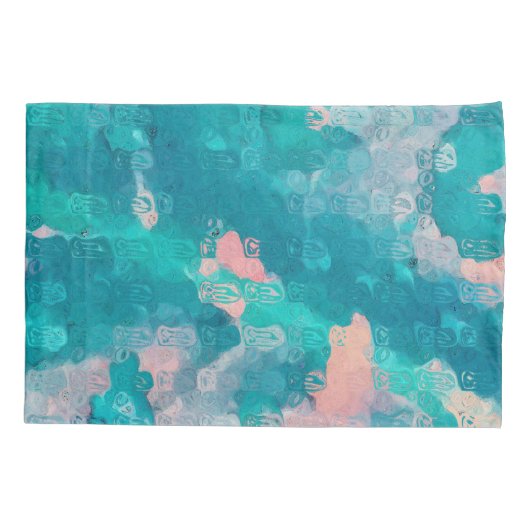 Raindrops Abstrakt Kissenbezug (Rückseite-Links)