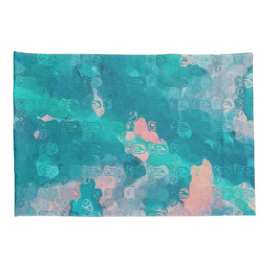 Raindrops Abstrakt Kissenbezug (Rückseite-Rechts)