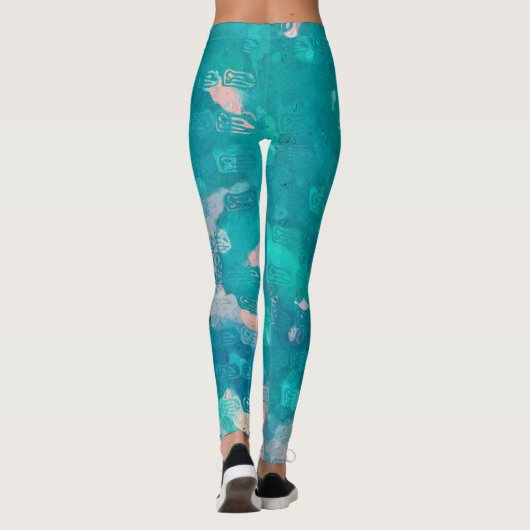 Raindrops Abstrakt Leggings (Rückseite)
