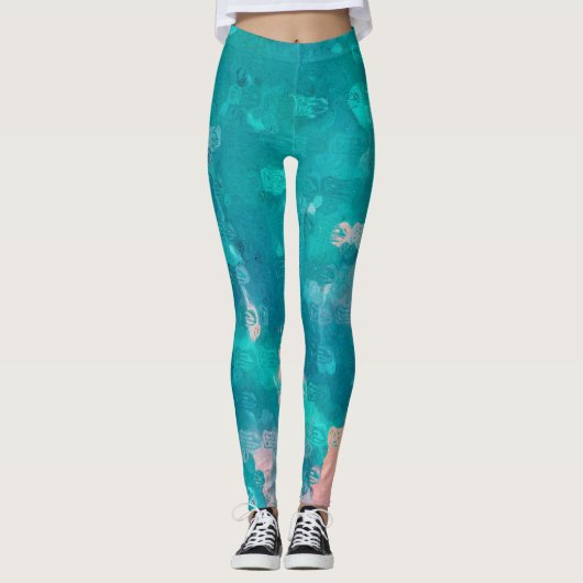 Raindrops Abstrakt Leggings (Vorderseite)