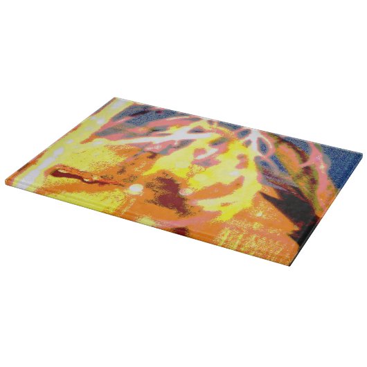 Raindrops Abstrakt Schneidebrett (Ecke)