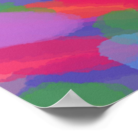 Raindrops Abstrakte Malerei Poster drucken (Ecke)