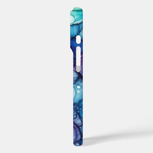 Raindrops Alcohol Ink Case-Mate iPhone Hülle (Rückseite / Links)