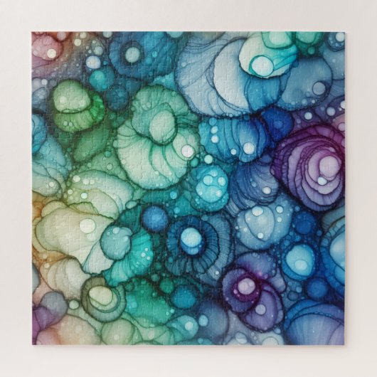 Raindrops Alcohol Ink Puzzle (Vertikal)
