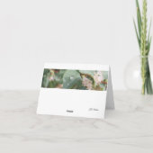 Raindrops and Leaves Folded Thank You Card Karte (Rückseite)