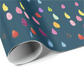 Raindrops Art Collage niedliche Collage boho Geschenkpapier (Rolleneckpunkt)