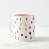 Raindrops Art Collage niedliche Collage boho Zweifarbige Tasse (Vorderseite Links)