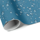 Raindrops auf blau geschenkpapier (Rolleneckpunkt)