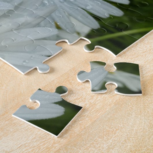 Raindrops auf Daisies Wildblume Floral Puzzle (Seite)