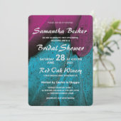 Raindrops auf dem Brautparty der farbenfrohen Fede Einladung (Stehend Vorderseite)