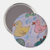 Raindrops auf dem Ducklings Magnet (Vorderseite/Rückseite)