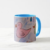 Raindrops auf der Ducklings-Tasse Tasse (VorderseiteRechts)