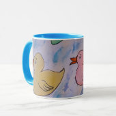 Raindrops auf der Ducklings-Tasse Tasse (Vorderseite Links)