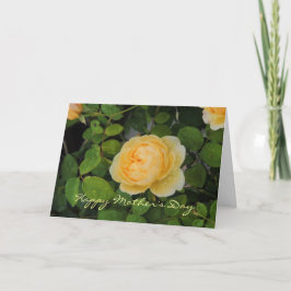 Raindrops auf der Gelben Muttertagskarte Karte