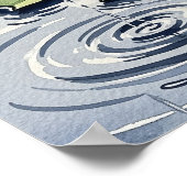 Raindrops auf einer Lilypad Poster (Ecke)