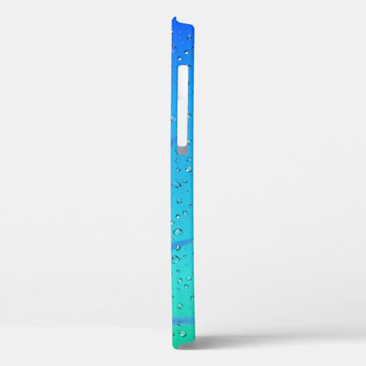 Raindrops auf grün und blau Abstrakt Case-Mate iPhone Hülle (Rückseite / Links)